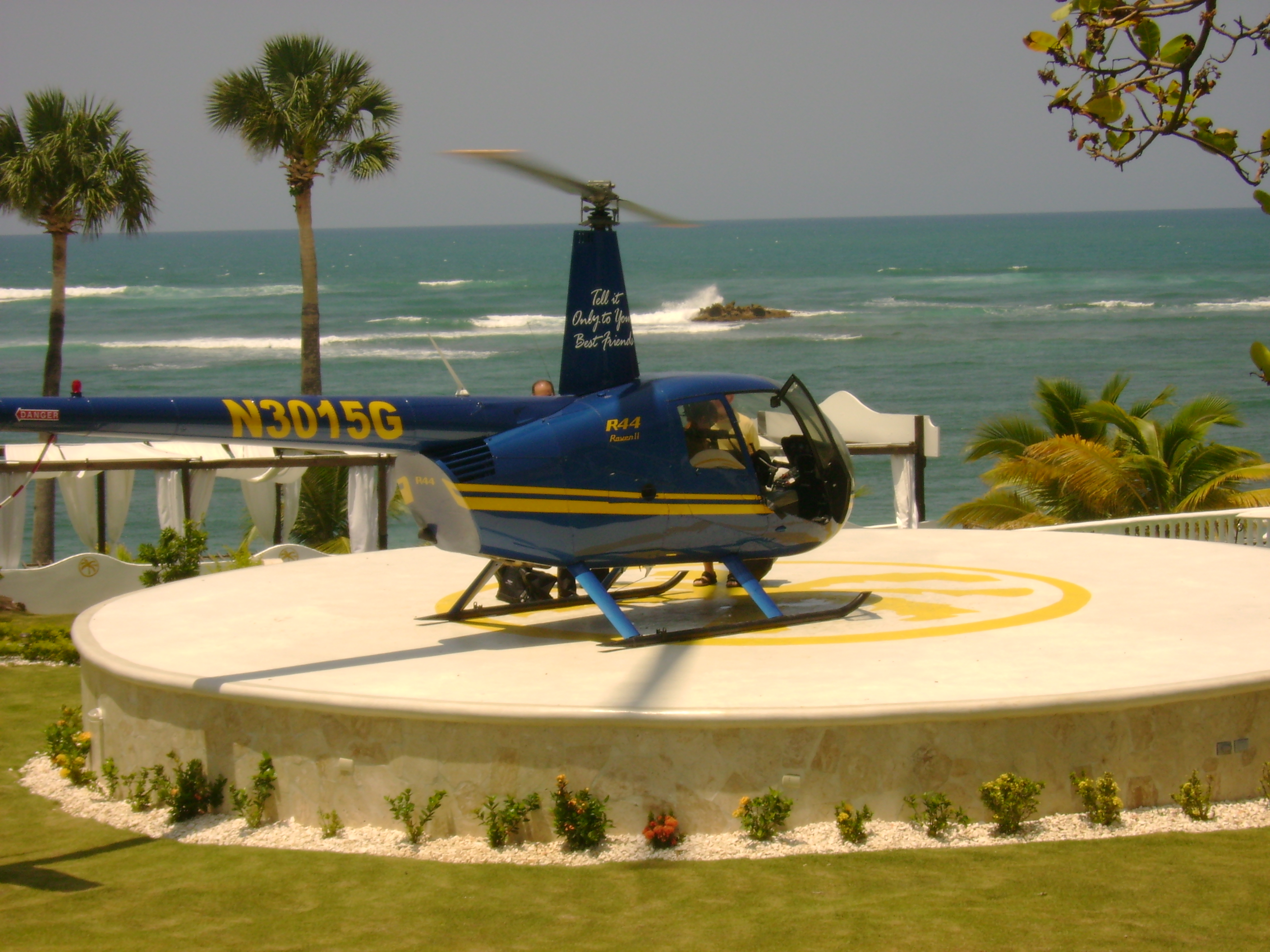 Helicopter On Helipad